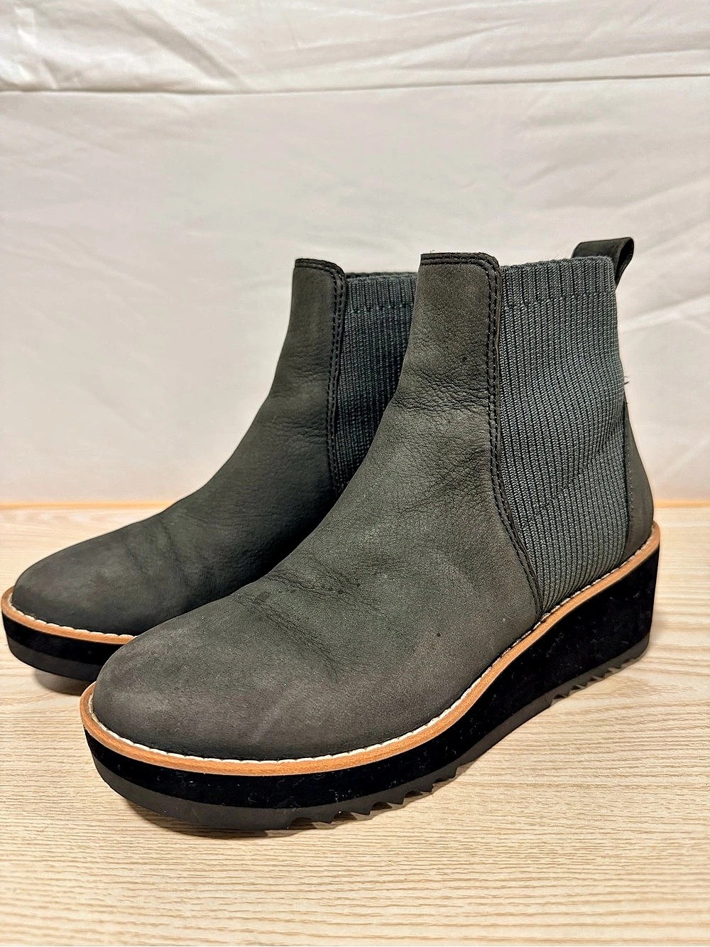 Eileen Fisher Lilou Nubuck and Recycled Stretch Knit Booties